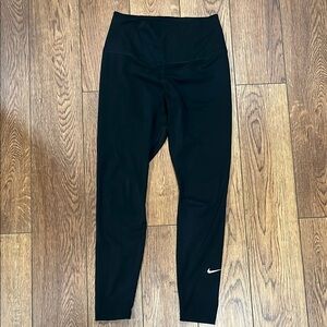 Black Leggings with Swoosh Logo